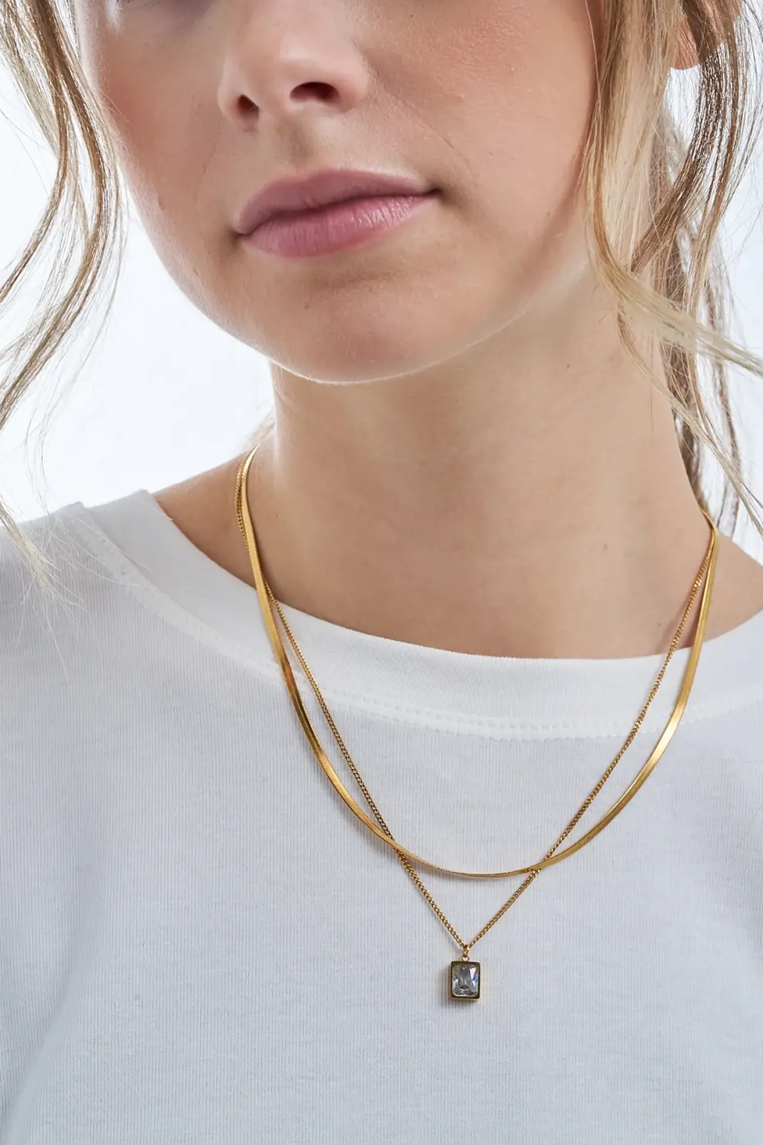 Bijou Brigitte Collier multirangs - Steel Rectangle Online