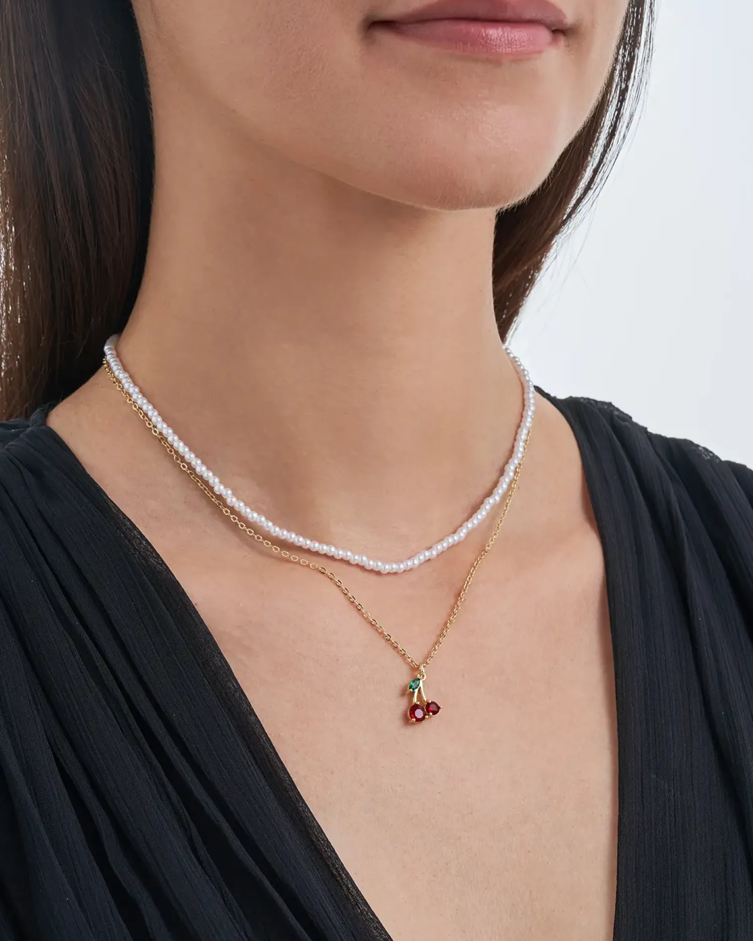 Bijou Brigitte Collier multirangs - Sweet Cherry Hot