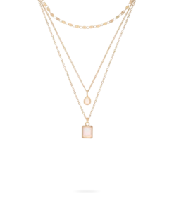 Bijou Brigitte Collier multirangs - White Pendants
