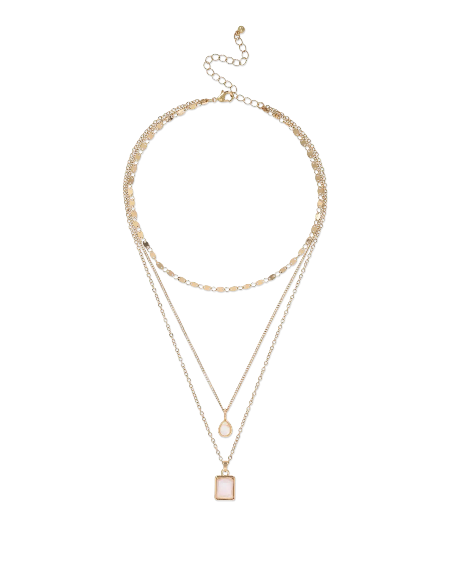 Bijou Brigitte Collier multirangs - White Pendants