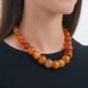 Bijou Brigitte Collier - Orange Agate Discount