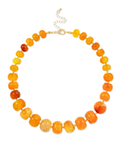 Bijou Brigitte Collier - Orange Agate Discount