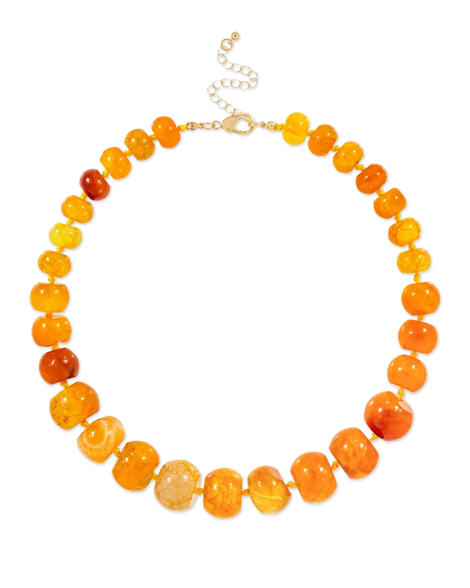 Bijou Brigitte Collier - Orange Agate Discount