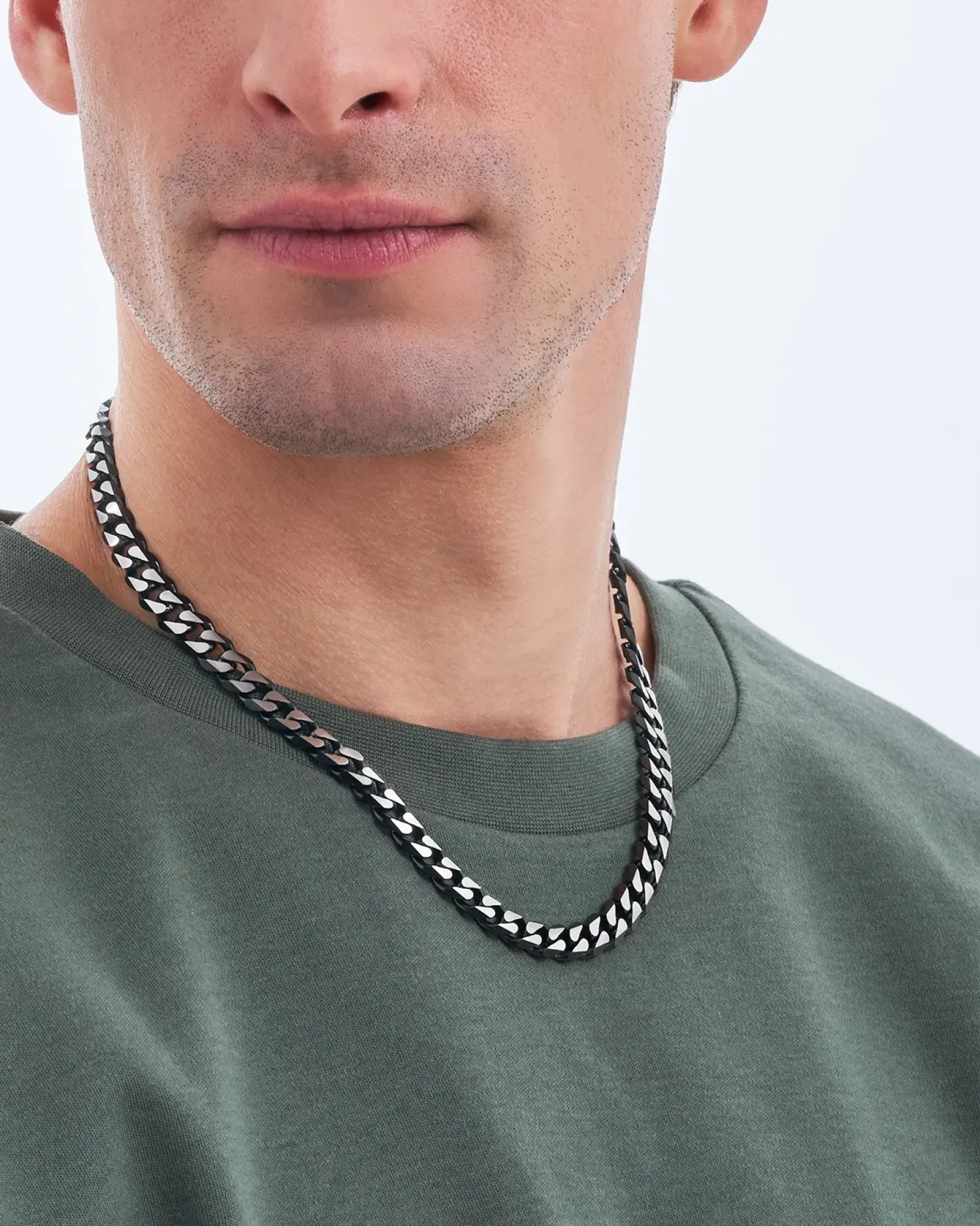 Bijou Brigitte Collier pour homme - Black Steel Clearance