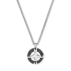 Bijou Brigitte Collier pour homme - Compass Steel