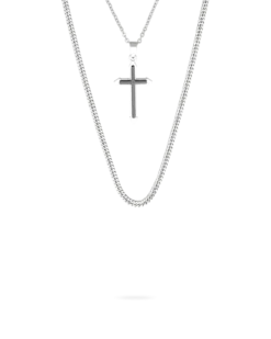 Bijou Brigitte Collier pour hommes - Black Crossed Best