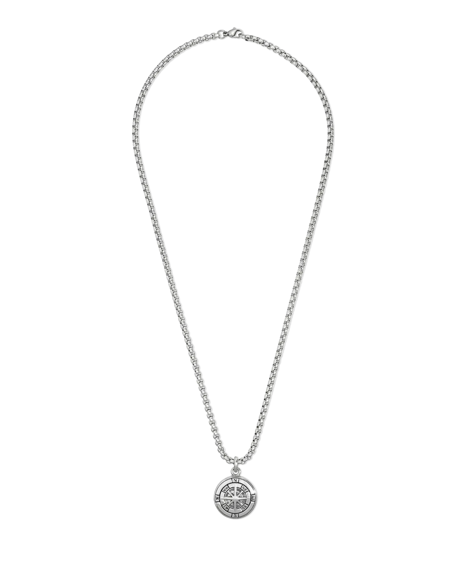 Bijou Brigitte Collier pour homme - Silver Compass Sale