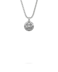 Bijou Brigitte Collier pour homme - Silver Compass Sale