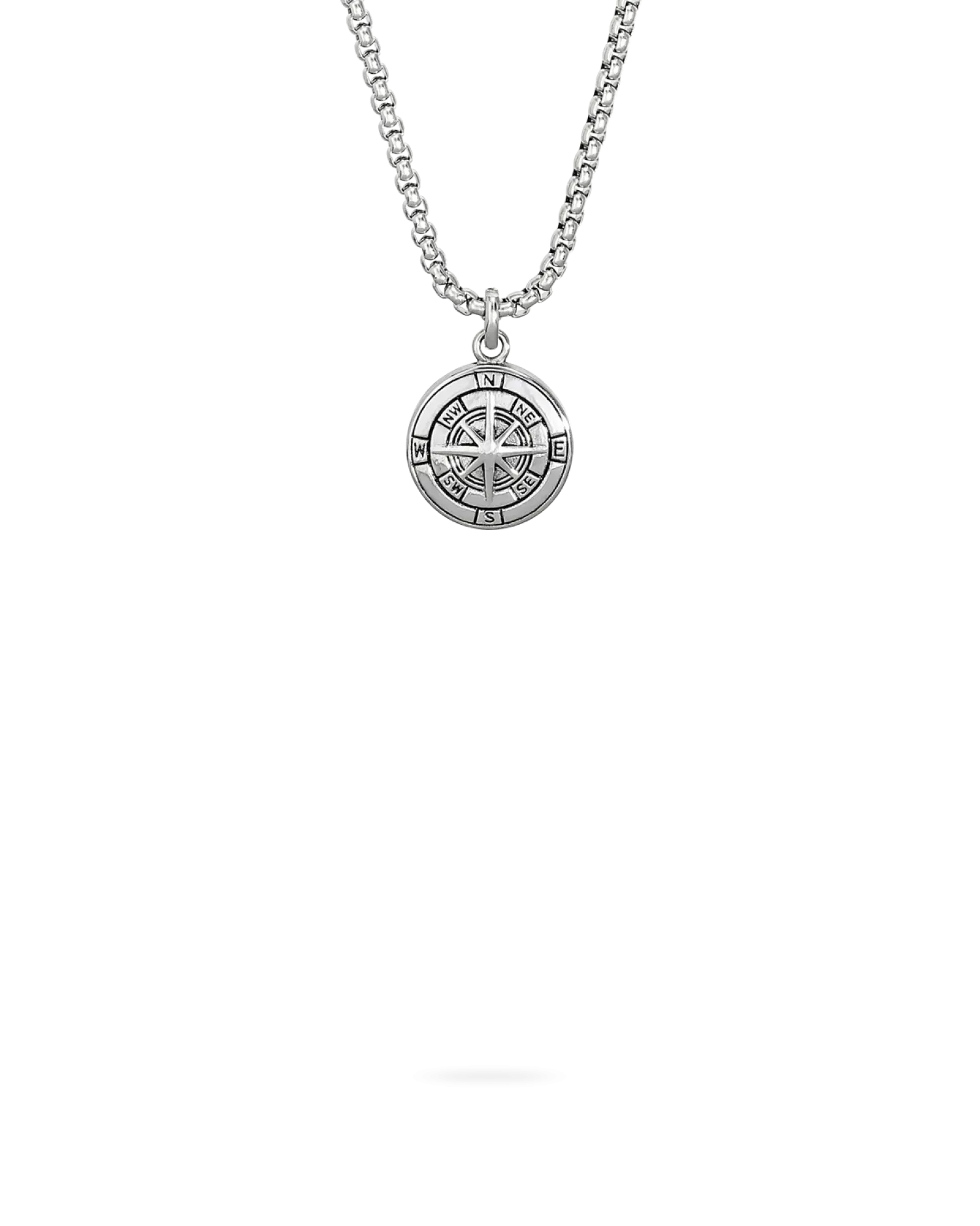 Bijou Brigitte Collier pour homme - Silver Compass Sale