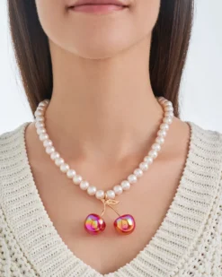 Bijou Brigitte Collier - Rainbow Cherry Sale