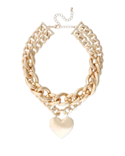 Bijou Brigitte Collier ras du cou - Chunky Heart Clearance