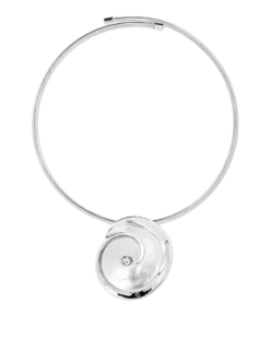 Bijou Brigitte Collier ras du cou - Silver Flower Outlet
