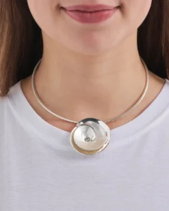 Bijou Brigitte Collier ras du cou - Silver Flower Outlet