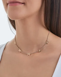 Bijou Brigitte Collier - Rhinestone Bows Hot