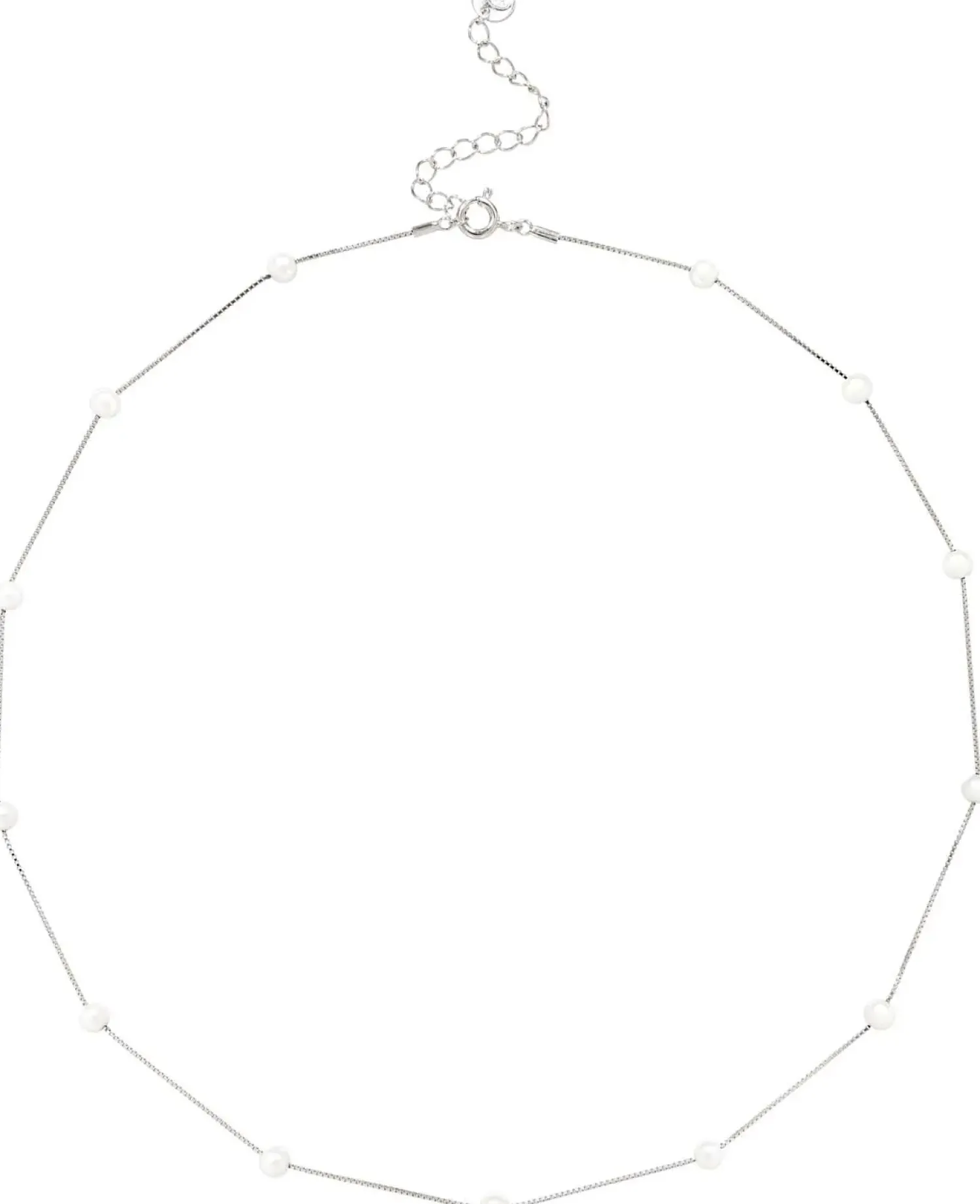Bijou Brigitte Collier - Rhodium Pearls Discount