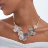 Bijou Brigitte Collier - Silver Petal Hot