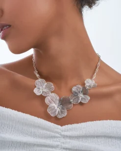 Bijou Brigitte Collier - Silver Petal Hot