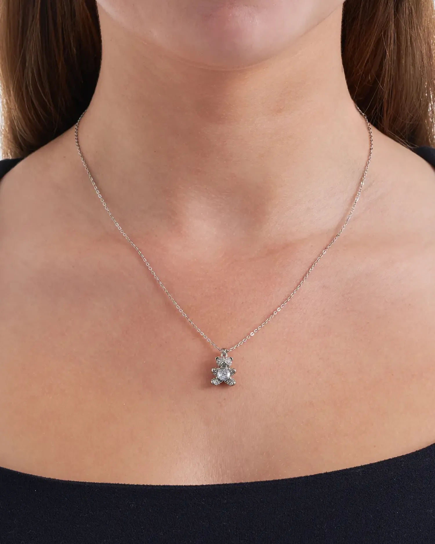 Bijou Brigitte Collier - Silver Teddy Clearance