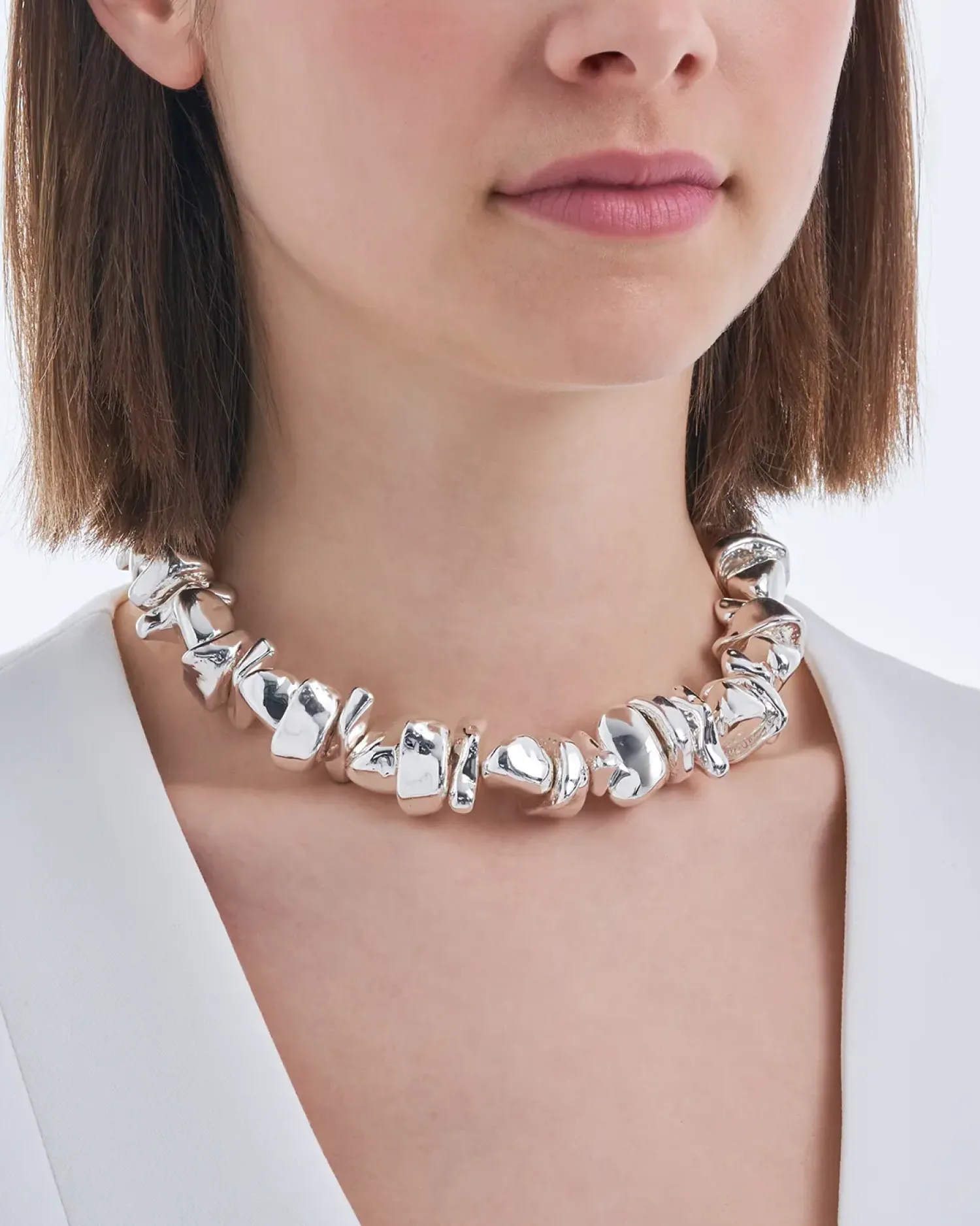 Bijou Brigitte Collier - Vibrant Silver Clearance