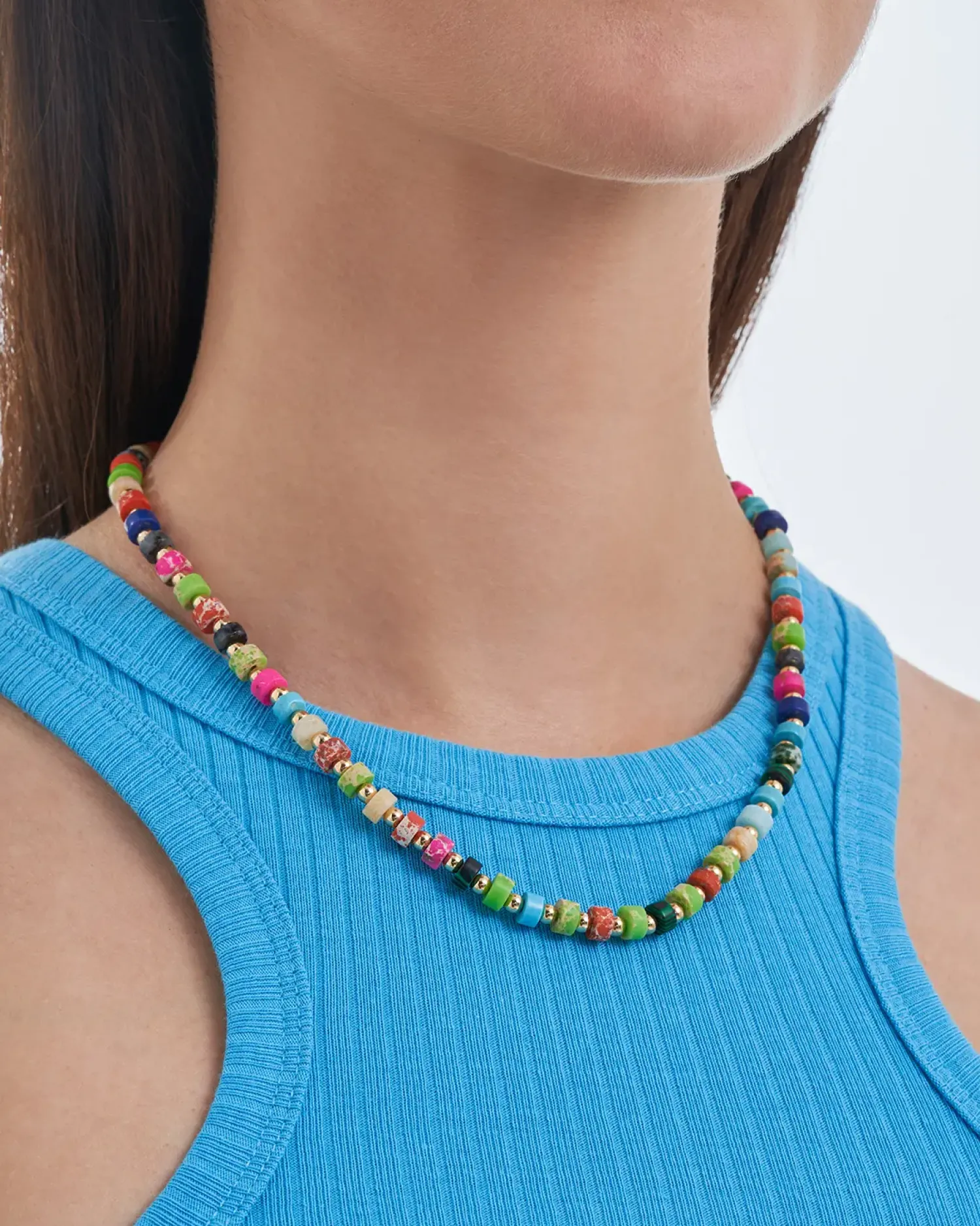 Bijou Brigitte Collier - Vibrant Turquoise Hot