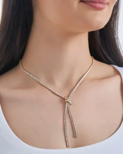 Bijou Brigitte Collier - Zirconia Knot Sale