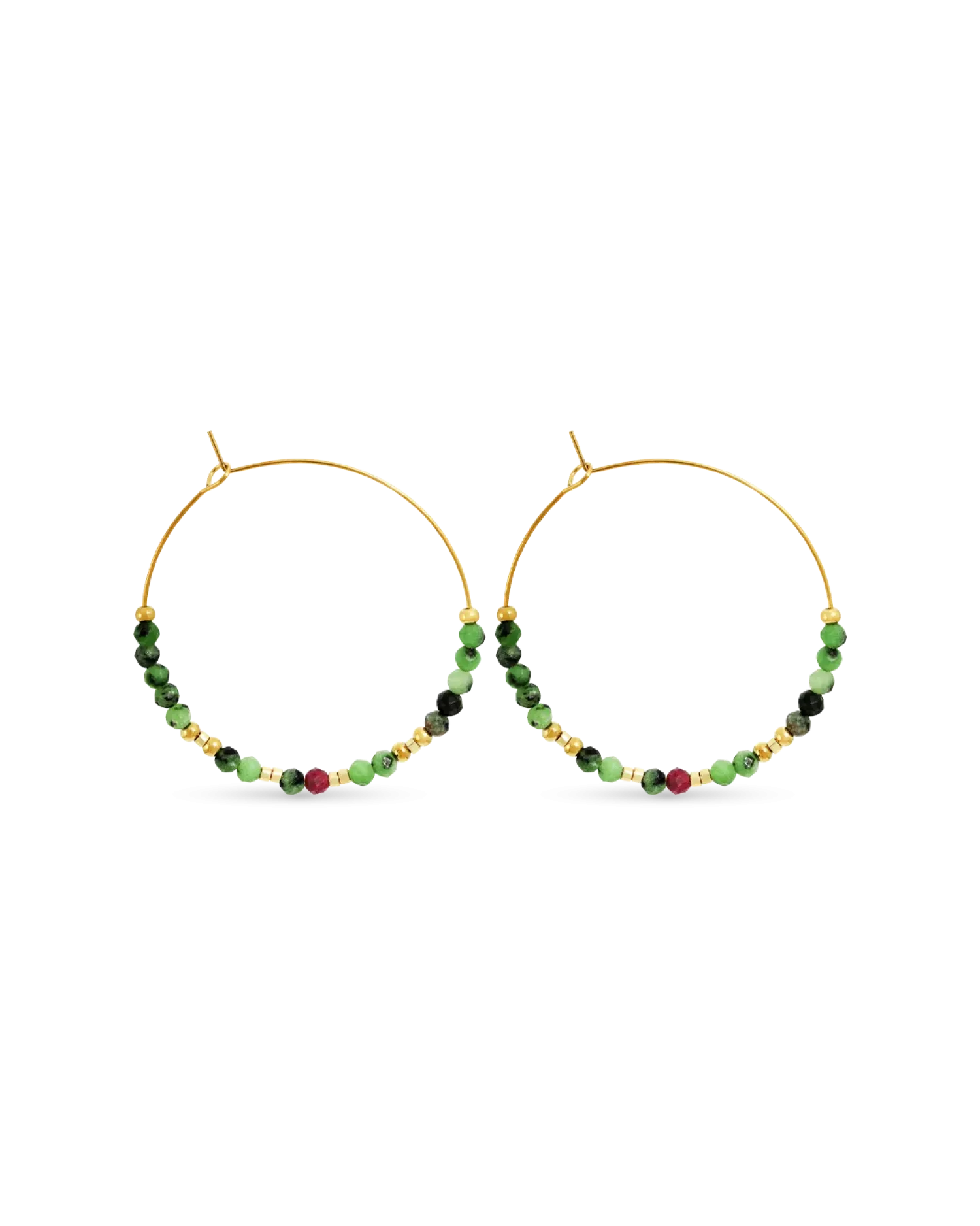 Bijou Brigitte Créoles - Beautiful Aventurine Clearance