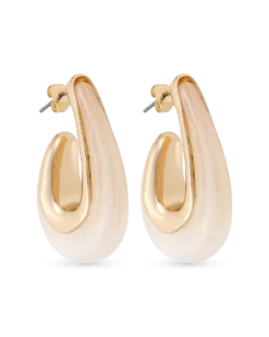 Bijou Brigitte Créoles - Beige Marble Hot