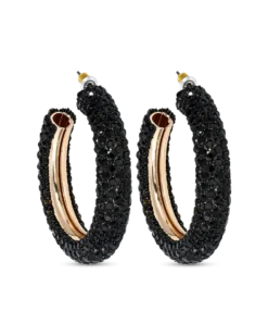 Bijou Brigitte Créoles - Black Glitter New