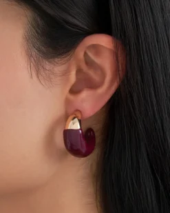 Bijou Brigitte Créoles - Burgundy Dip