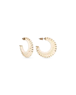 Bijou Brigitte Créoles - Cream Raffia