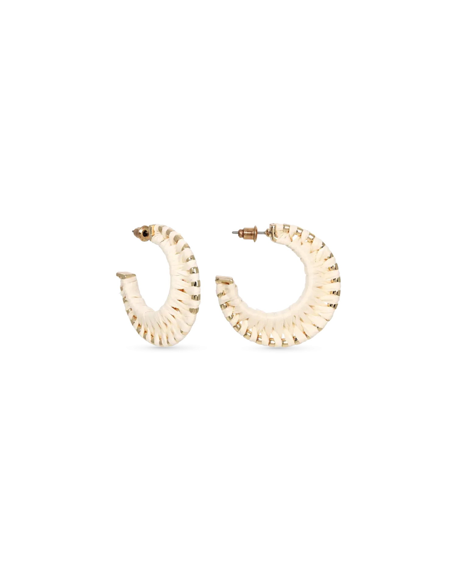Bijou Brigitte Créoles - Cream Raffia