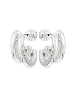 Bijou Brigitte Créoles - Double Silver