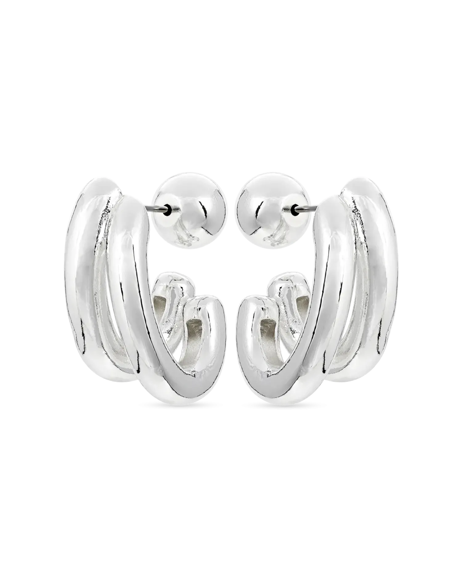 Bijou Brigitte Créoles - Double Silver