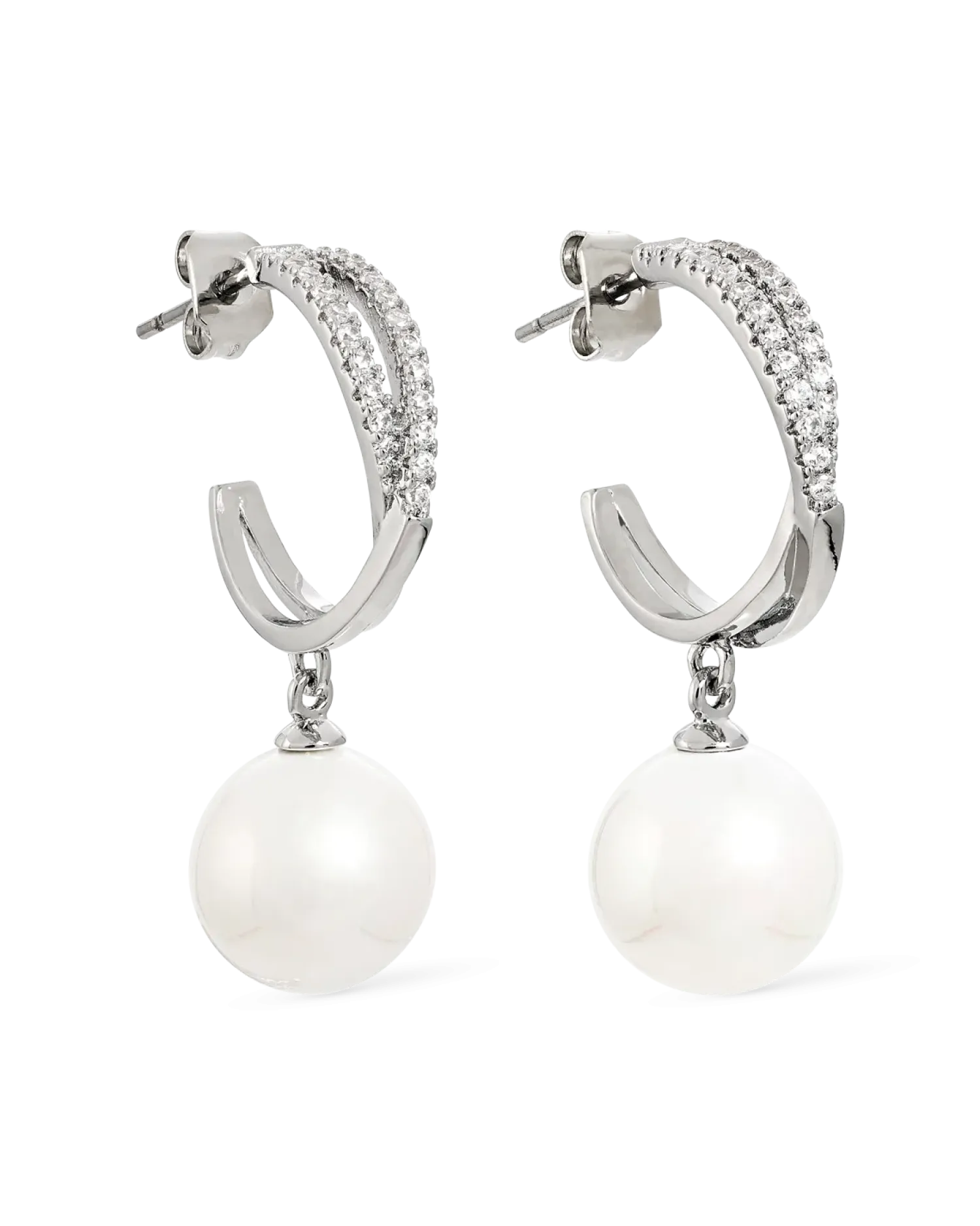 Bijou Brigitte Créoles - Glossy Pearl Clearance