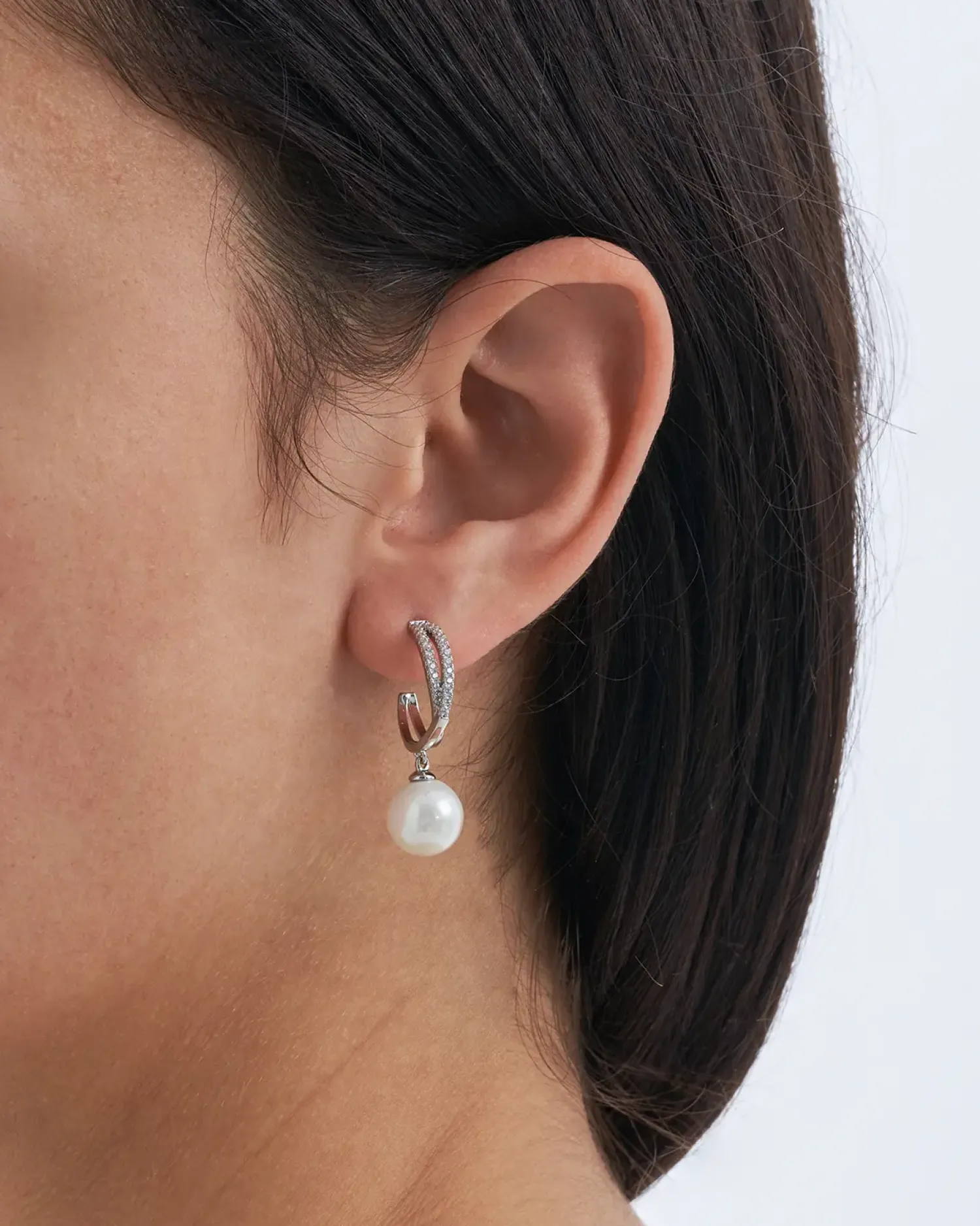 Bijou Brigitte Créoles - Glossy Pearl Clearance