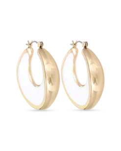 Bijou Brigitte Créoles - Glossy White Outlet