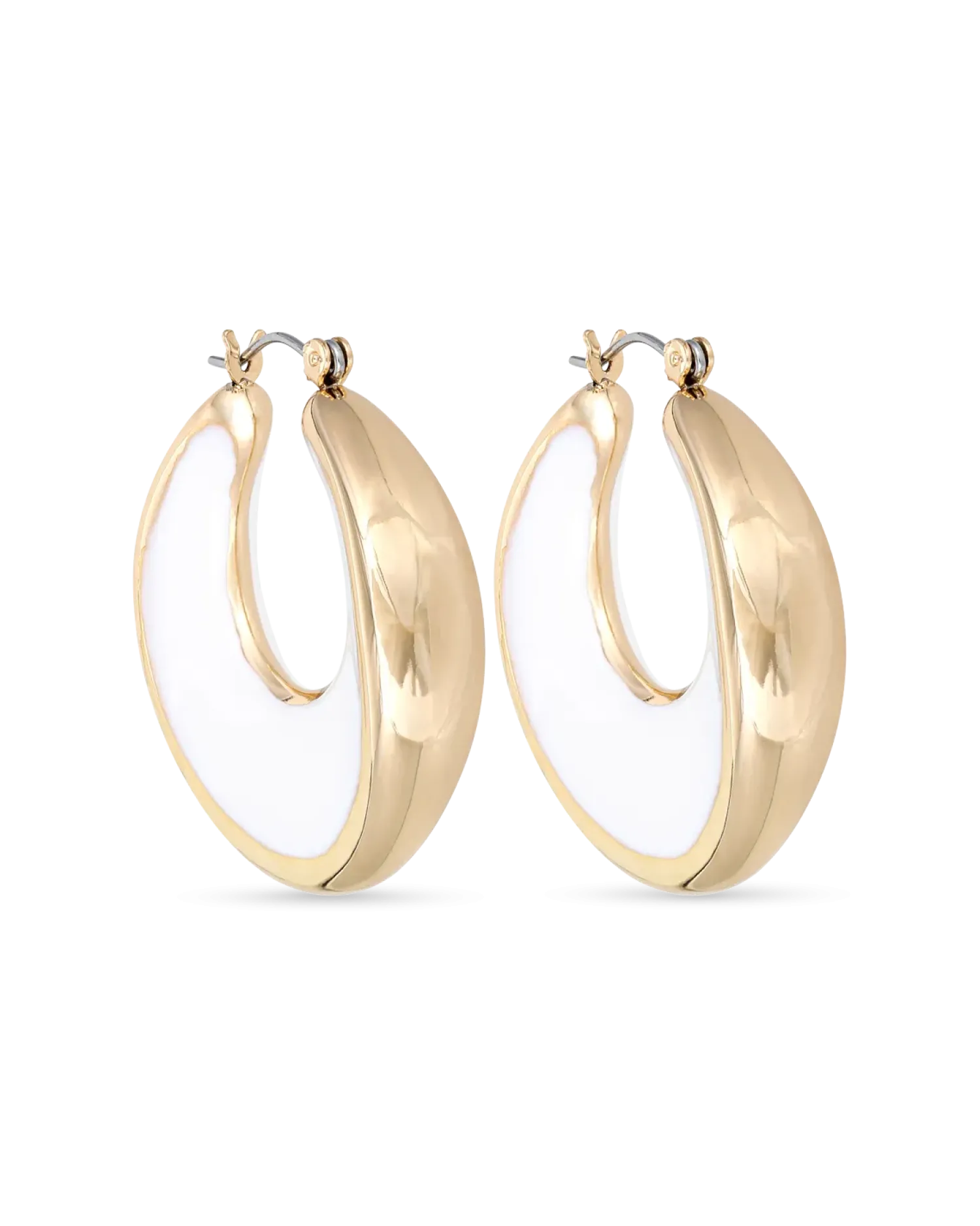 Bijou Brigitte Créoles - Glossy White Outlet