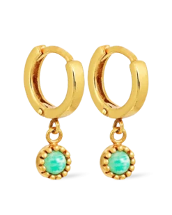 Bijou Brigitte Créoles - Golden Amazonite Hot
