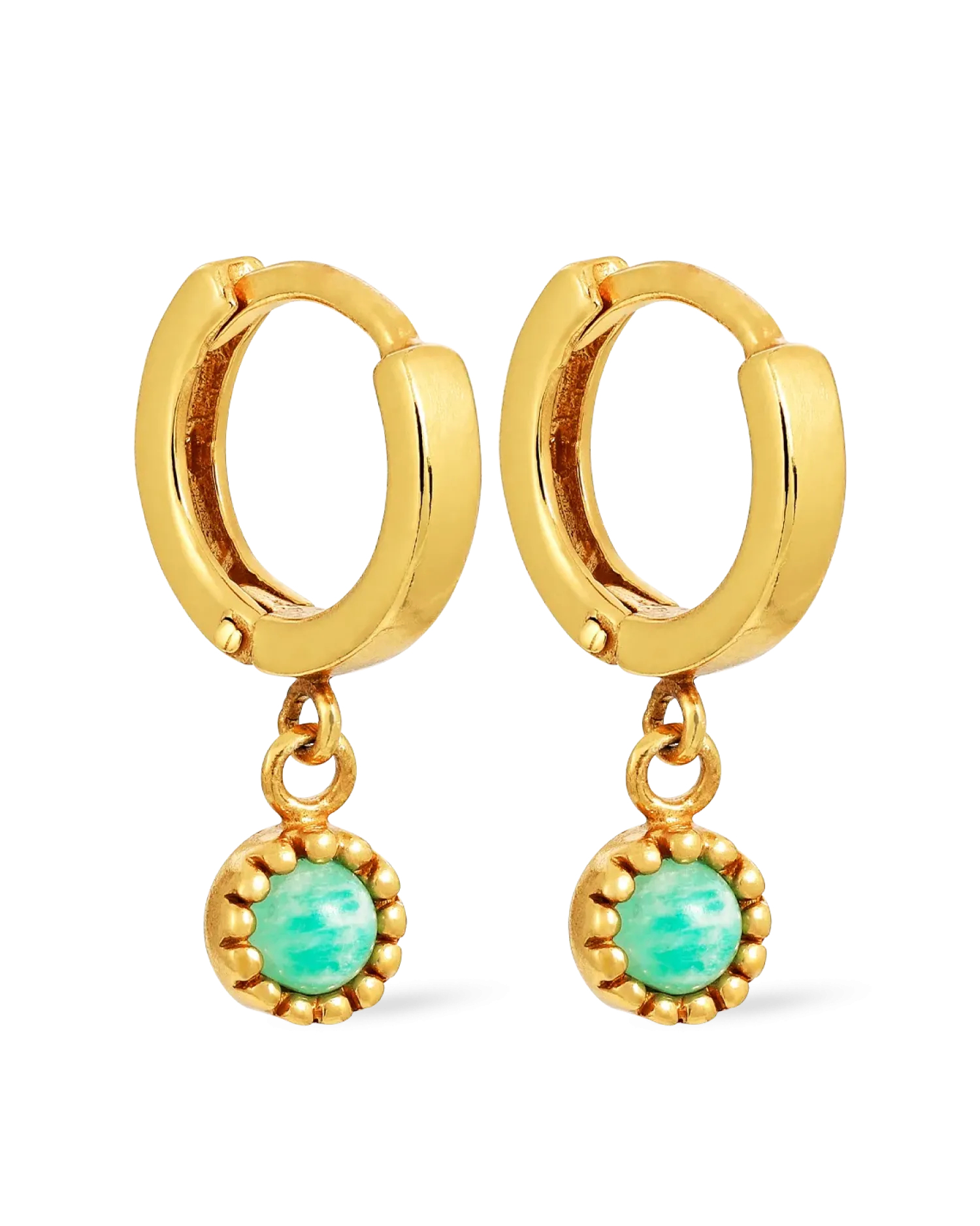 Bijou Brigitte Créoles - Golden Amazonite Hot