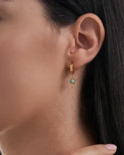 Bijou Brigitte Créoles - Golden Amazonite Hot