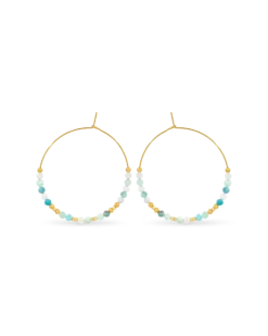 Bijou Brigitte Créoles - Green Amazonite Discount