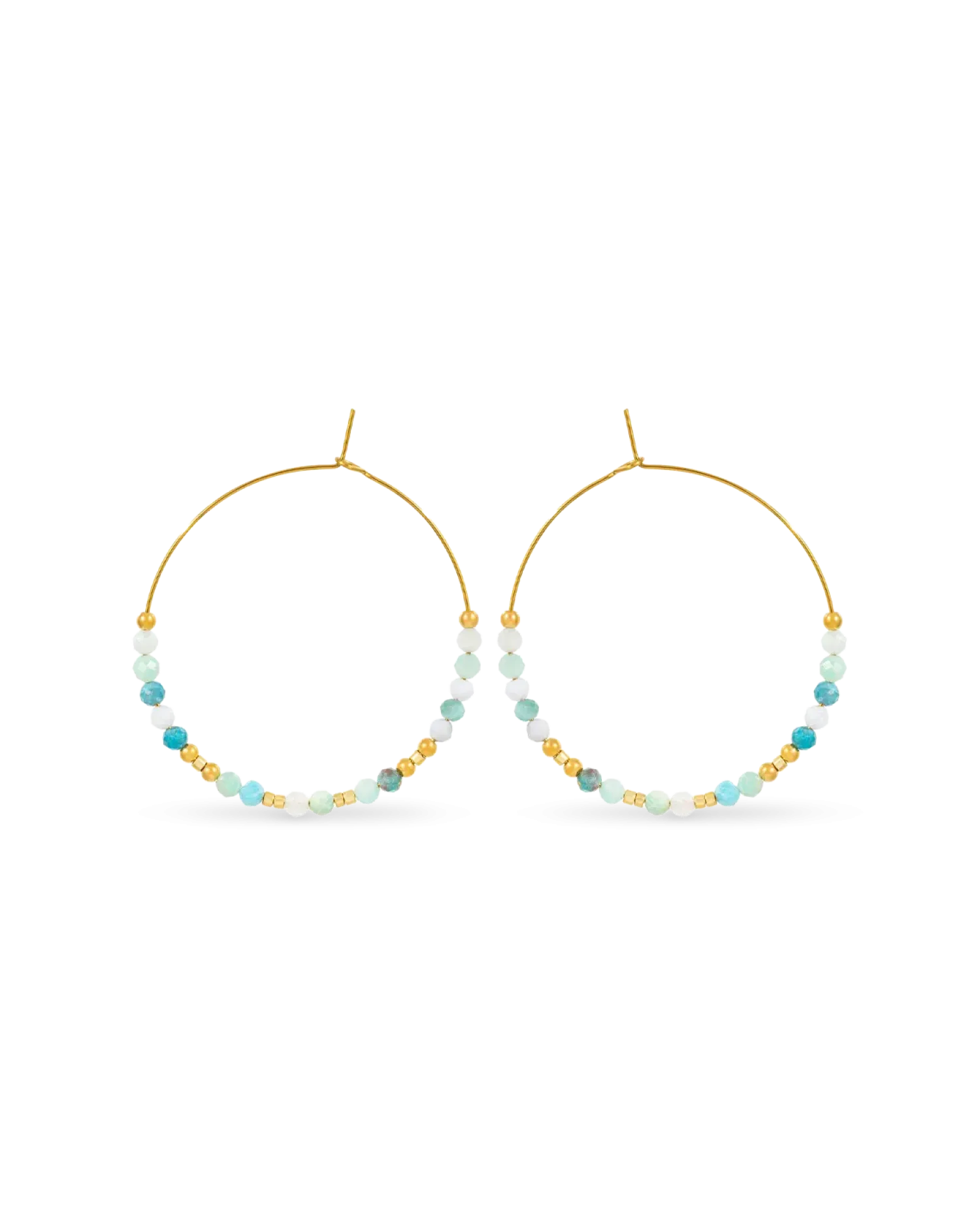 Bijou Brigitte Créoles - Green Amazonite Discount