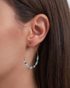 Bijou Brigitte Créoles - Green Amazonite Discount