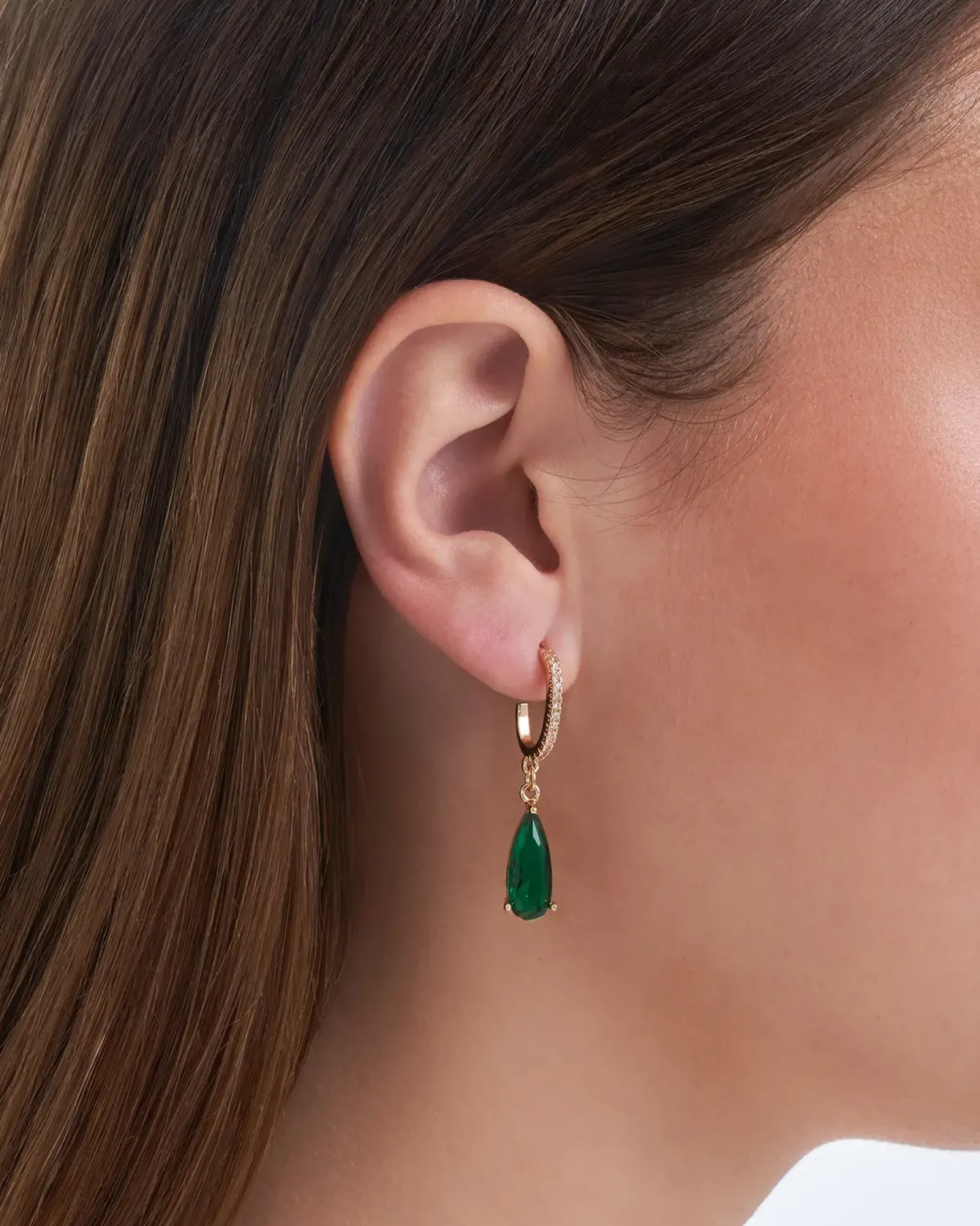 Bijou Brigitte Créoles - Green Sparkle Clearance