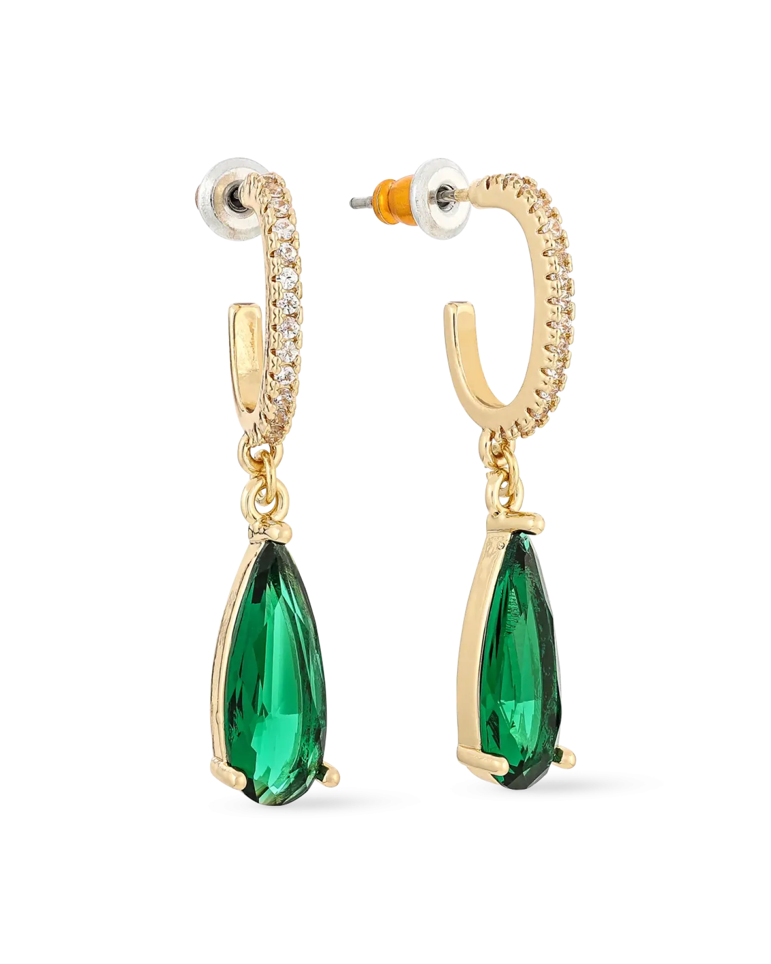 Bijou Brigitte Créoles - Green Sparkle Clearance