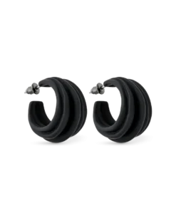 Bijou Brigitte Créoles - Plain Black Clearance
