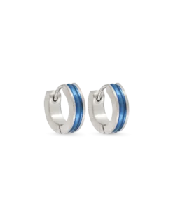 Bijou Brigitte Créoles pour homme - Blue Steel New