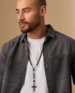 Bijou Brigitte Créoles pour homme - Gloomy Steel Discount