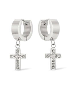 Bijou Brigitte Créoles pour homme - Steel Cross Best