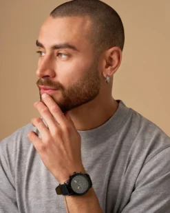 Bijou Brigitte Créoles pour homme - Timeless Steel Discount